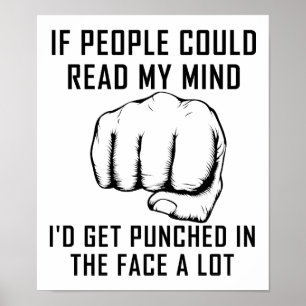 Lire Minds Punching Funny Poster