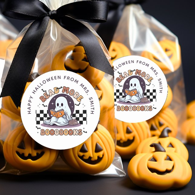 Lire plus Livres Halloween Treat Sticker sac (Créateur téléchargé)