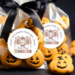 Lire plus Livres Halloween Treat Sticker sac