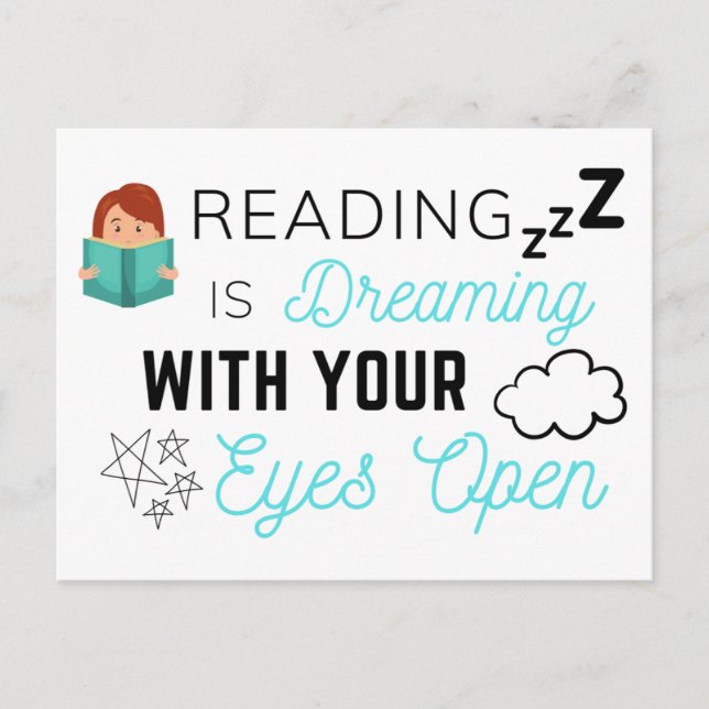 Lire Rêve Avec Vos Yeux Ouvrir Carte Postale (Devant)