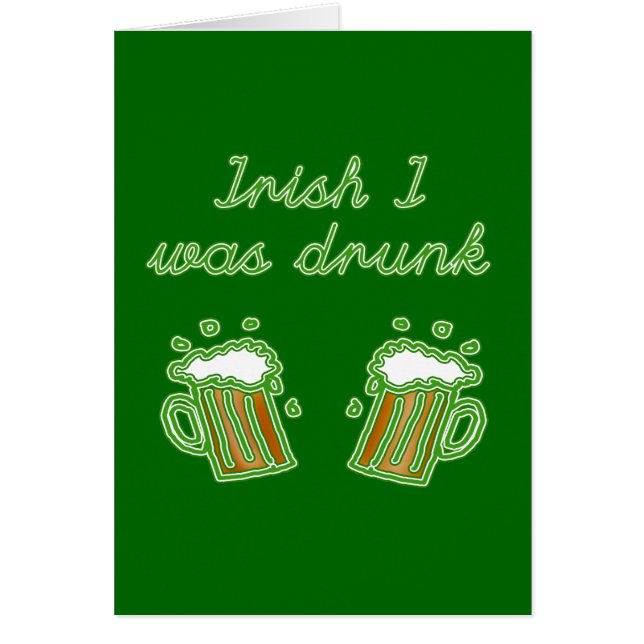 l'irlandais I a été bu (Devant)