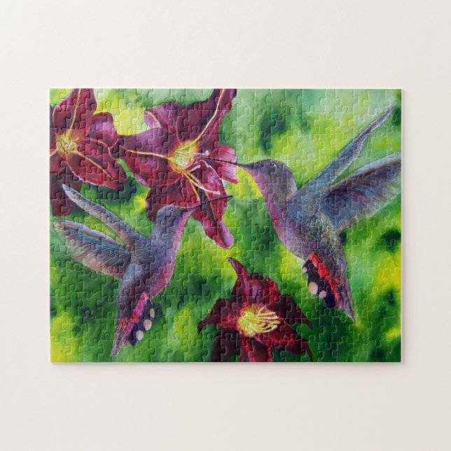 Lis et puzzle d'oiseau de ronflement (Horizontal)