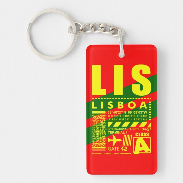 LIS Lisbon Airport Keychain (Front)