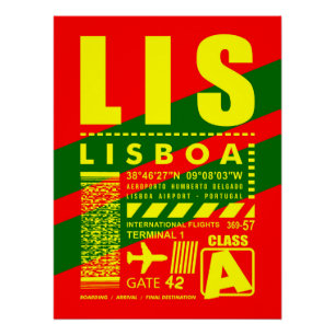 LIS Lisbon Airport Poster