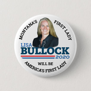 Lisa Bullock for First Lady 2 Inch Round Button