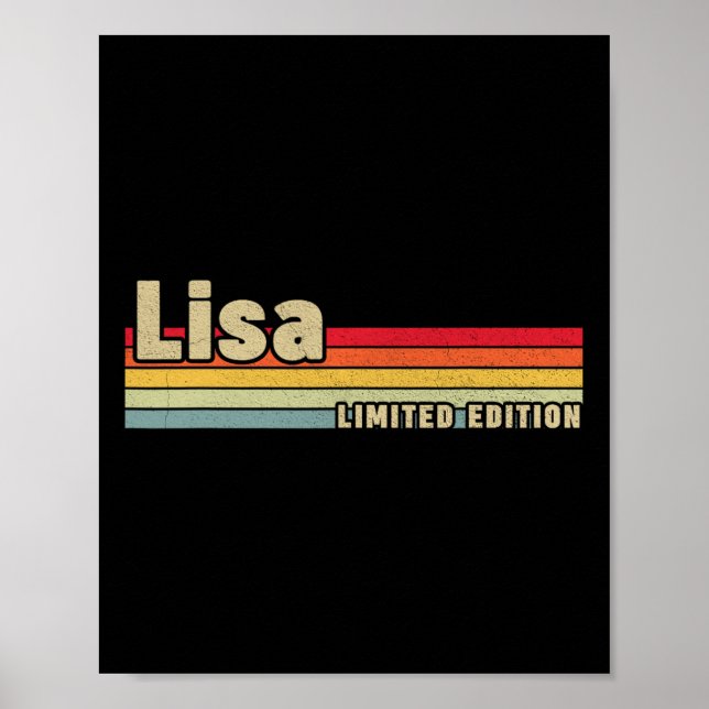 Lisa Gift Name Personalized Birthday Fun Christmas Poster (Front)