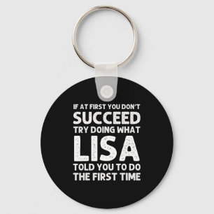 Lisa Name D Birthday Funny Christmas Jo Keychain