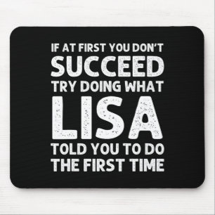 Lisa Name D Birthday Funny Christmas Jo  Mouse Pad
