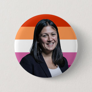 Lisa Nandy Lesbian Flag Badge 2 Inch Round Button