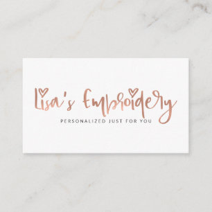 Lisa's Embroidery   Not Editable Template Business Card