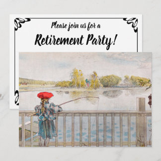 Lisbet Fishing by Carl Larsson, Retirement Party Invitation