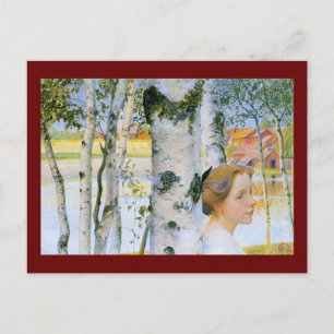 Lisbeth at the Birch Trees Postcard