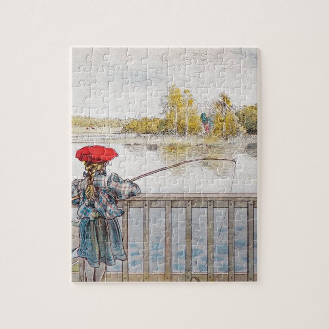 Lisbeth Fishing by Carl Larsson Jigsaw Puzzle (Vertical)