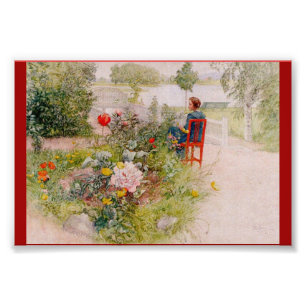 Lisbeth in the Flower Garden Photo Print