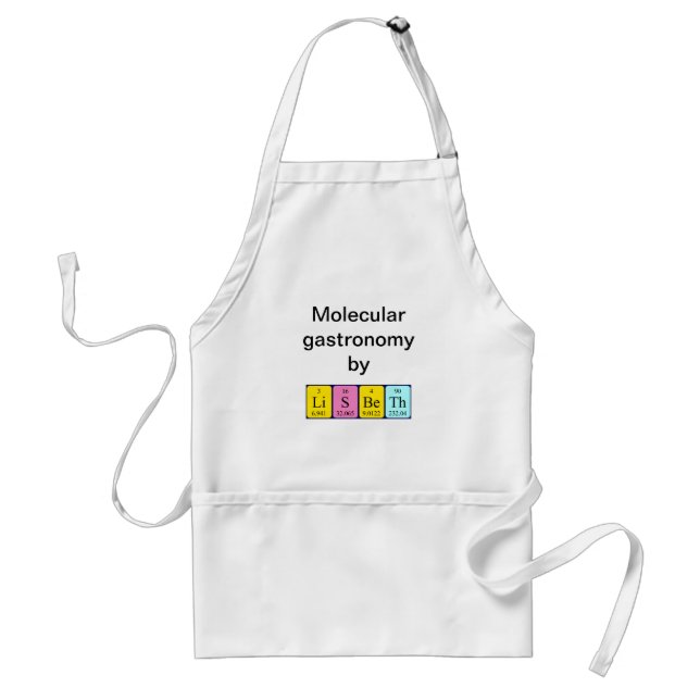 Lisbeth periodic table name apron (Front)