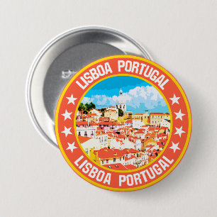 Lisboa 3 inch round button