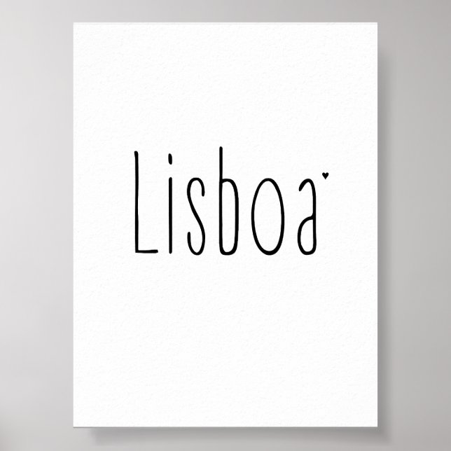 Lisboa - minimalistic typography poster (Devant)