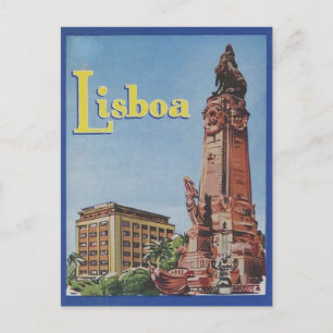   Lisboa Portugal Hôtel Étiquette carte postale