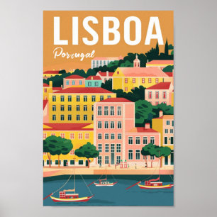 Lisboa Portugal Vintage Famous Travel Place Poster