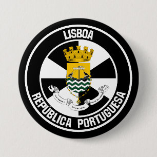 Lisboa Round Emblem 3 Inch Round Button