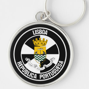 Lisboa Round Emblem Keychain