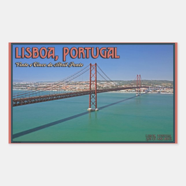 Lisbon - 25th of April Bridge Sticker (Front)