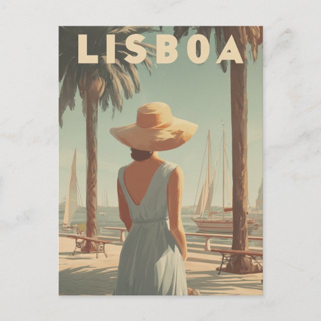 Lisbon 50s vintage postcard (Front)