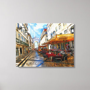 Lisbon Cafe, Portugal Canvas Print