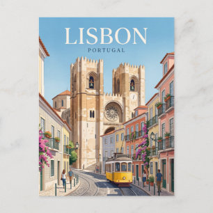 Lisbon Cathedral and Alfama Portugal Postcard