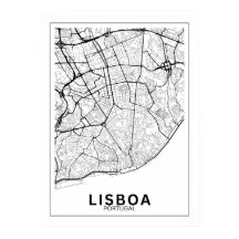 Lisbon City Map Classic Lines