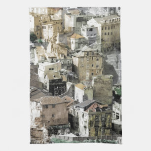 LISBON CITYSCAPE (VIEW FROM ST JORGE'S CASTLE) KITCHEN TOWEL