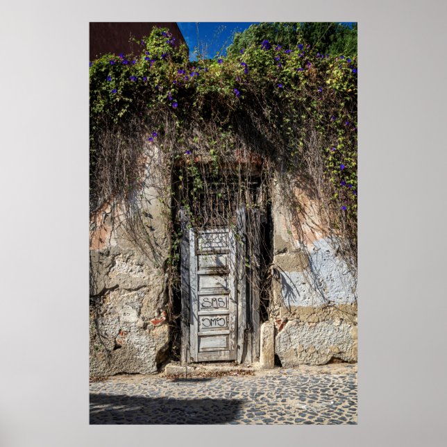 Lisbon Detail Old Door Portugal Poster (Front)