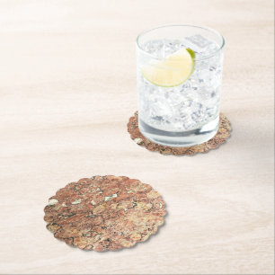 Lisbon Earth Tones Marble Paper Coaster