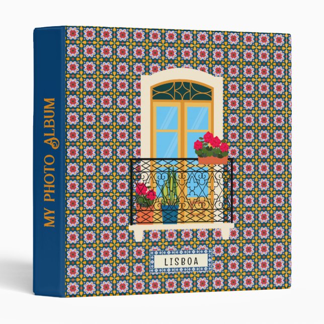Lisbon house window with plants and tiles binder (Front/Spine)