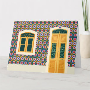 Lisbon house with tiles card