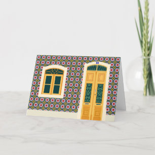 Lisbon house with tiles card