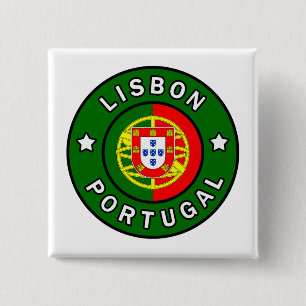 Lisbon Portugal 2 Inch Square Button