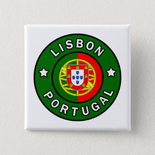 Lisbon Portugal 2 Inch Square Button