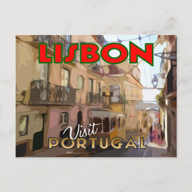 Lisbon, Portugal. A card from serie Visit... (Front)