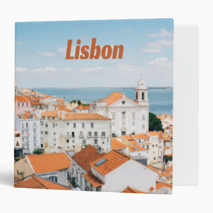 Lisbon Portugal Atlantic beaches Red Roofs Binder