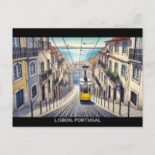 Lisbon Portugal Bica Funicular Postcard