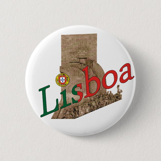 Lisbon Portugal Button (Front)