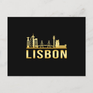 Lisbon Portugal City Skyline Cityscape Funny Gift Postcard
