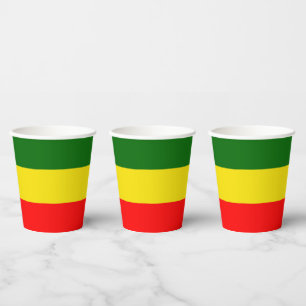 Lisbon, Portugal Flag Stripes  Paper Cups