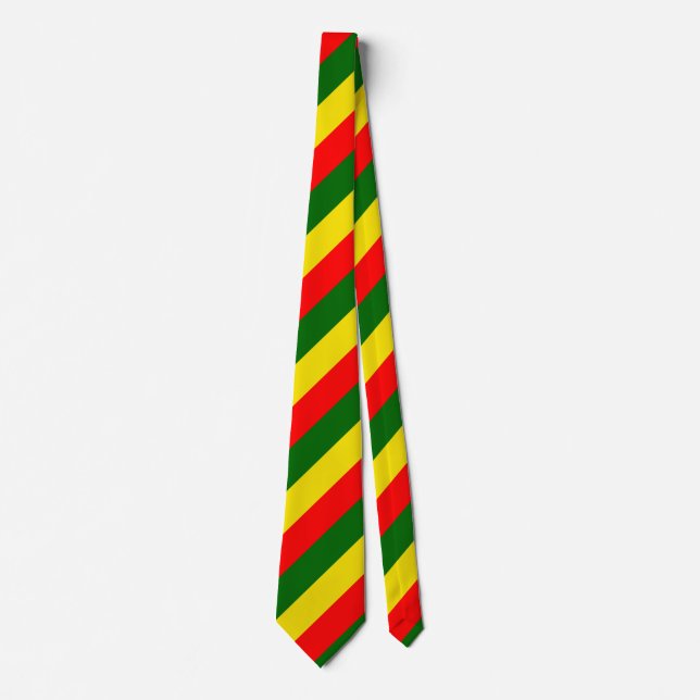 Lisbon, Portugal Flag Stripes  Tie (Front)