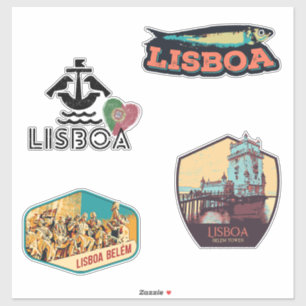 Lisbon Portugal illustration pack Sticker