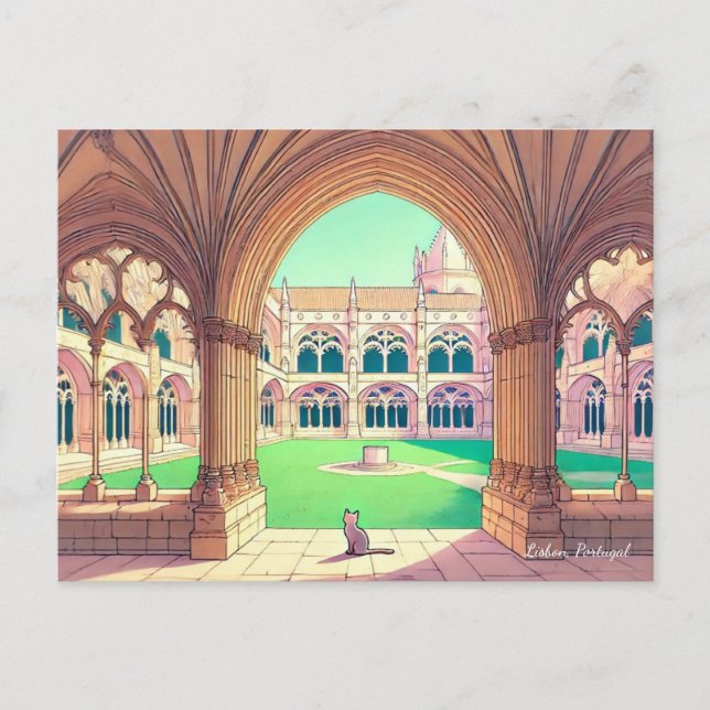 Lisbon Portugal Jerónimos Monastery Postcard (Front)