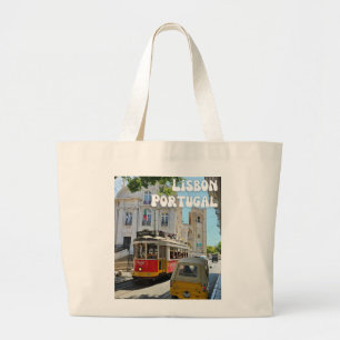 Lisbon, Portugal Large Tote Bag