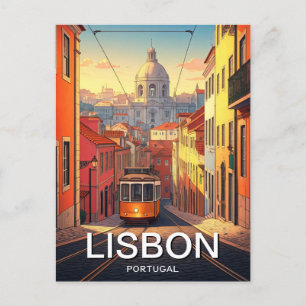 Lisbon Portugal Pantheon Alfama Anime Postcard