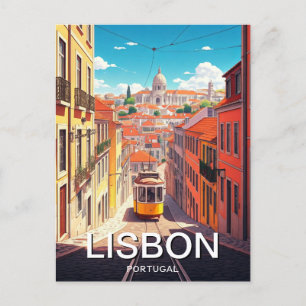 Lisbon Portugal Pantheon Alfama Anime Postcard